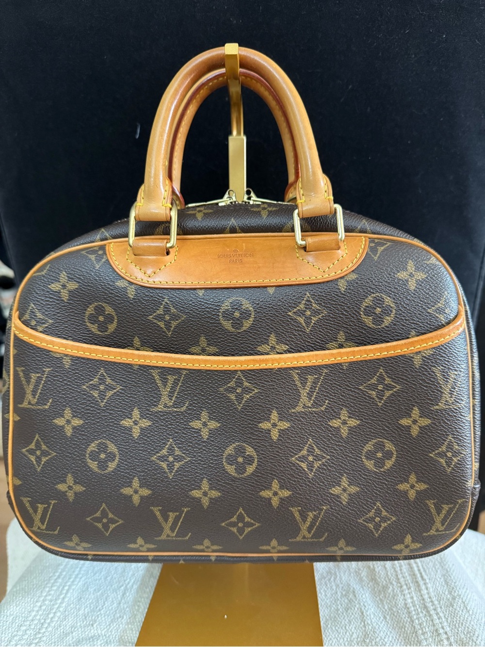 Authentic Louis Vuitton Monogram Canvas Trouville PM Top Handle
